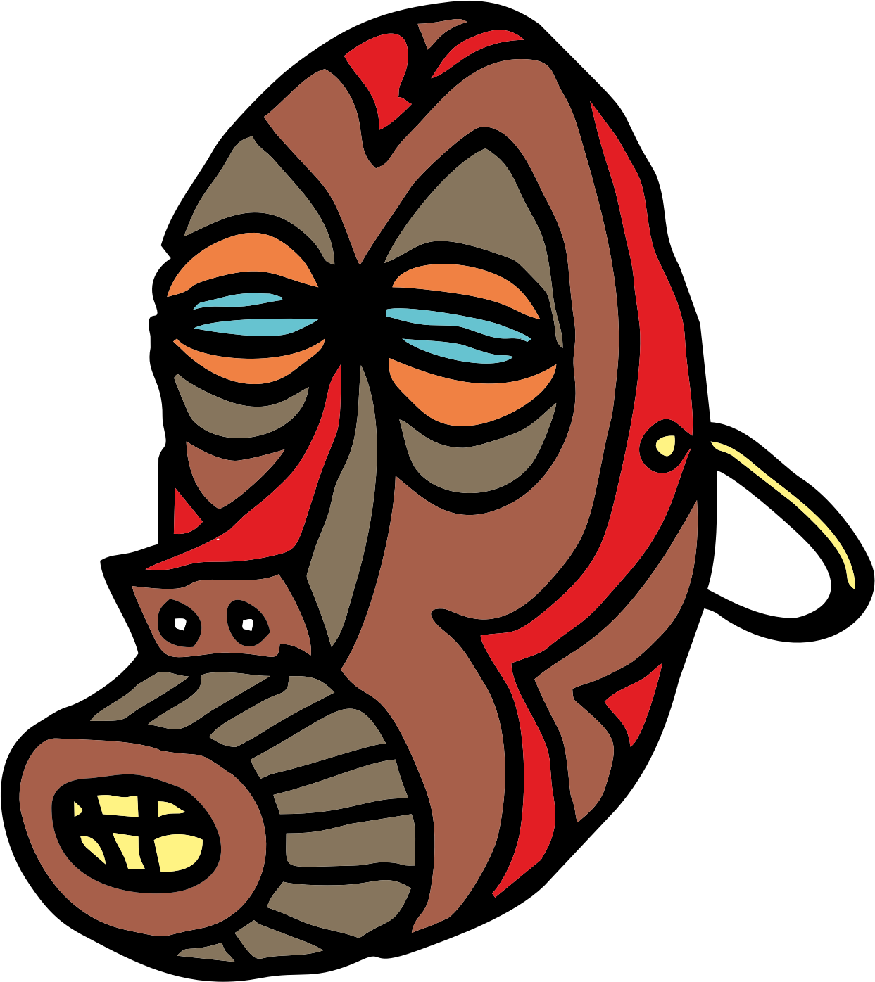 Big Image - African Mask Art Png (1243x1396)