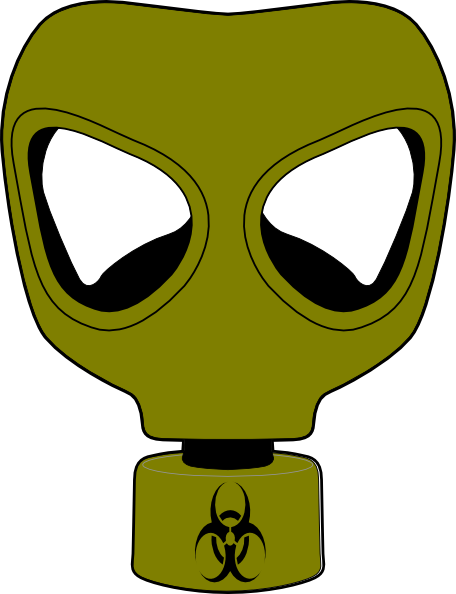 Mask Clip Art - Gas Mask Clip Art (456x594)