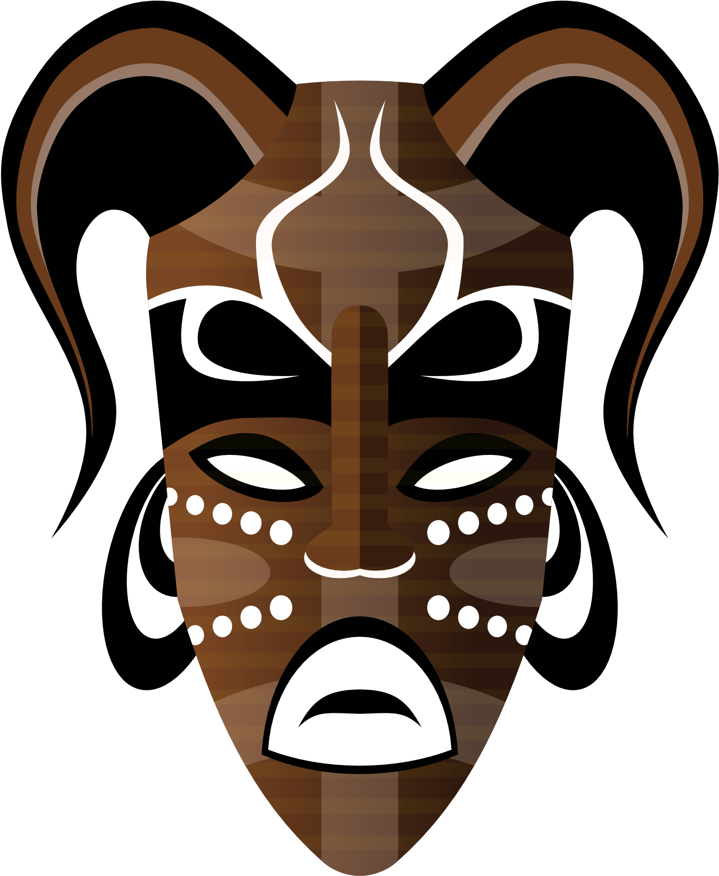 Abstract Tribal Mask 2 1969px 243 - Tribal Mask Png (1969x1969)