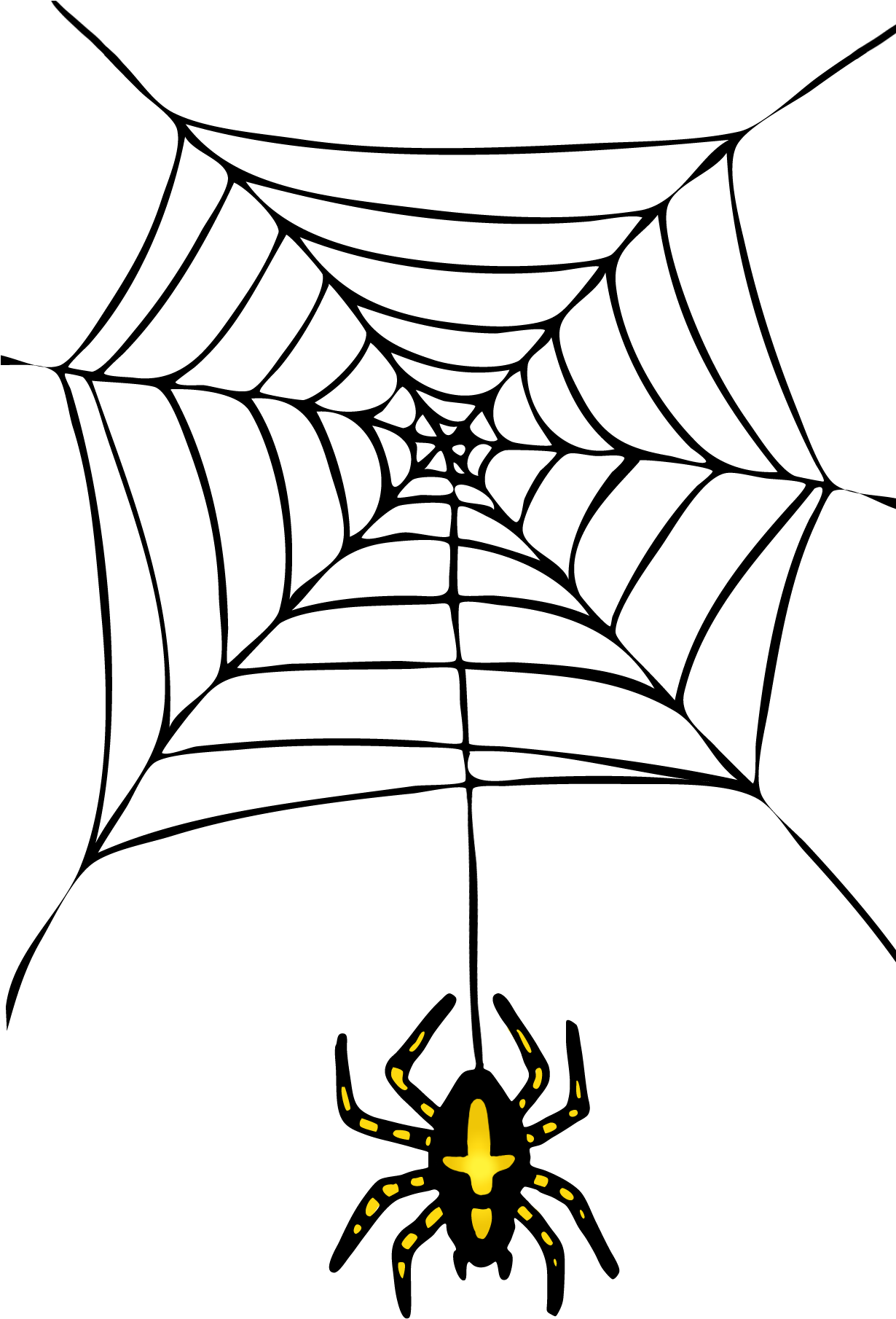 Clip Art Halloween By Jiaern - Halloween Spider Transparent (1229x1883)