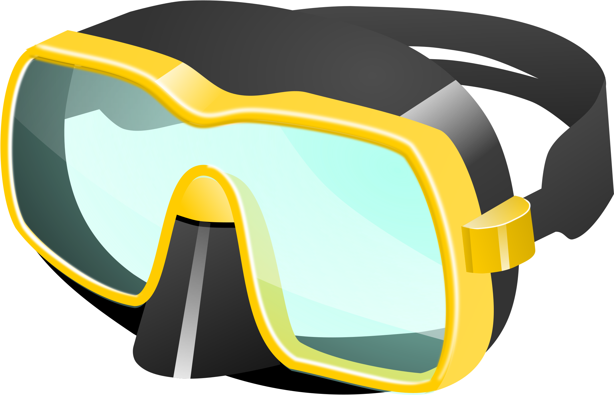 Big Image - Scuba Mask Clipart (2400x1636)