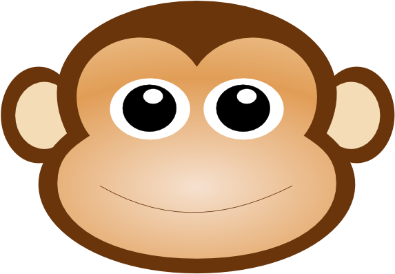 Monkey Mask Clipart - Monkey Face Cartoon (600x429)