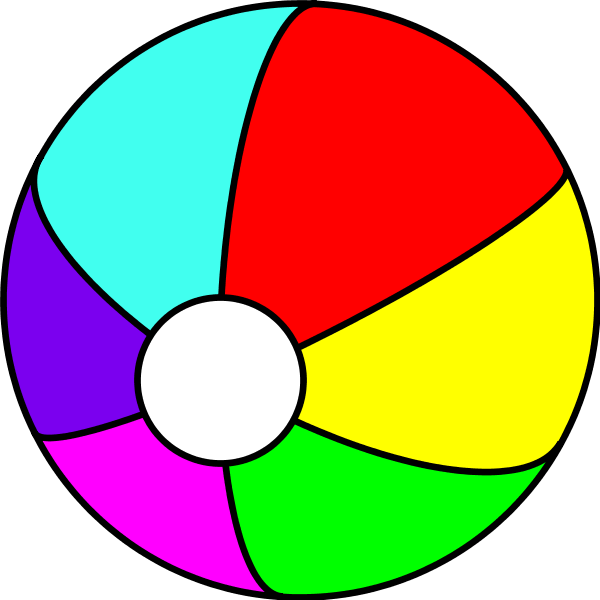 Beach Ball Clip Art - Ball Clipart (600x600)