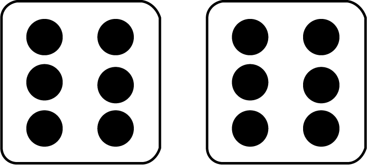 Math Clip Art Two Dice With 12 Showing - Abb India (735x331)