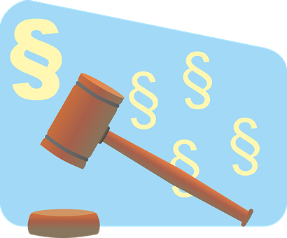Law Right Clause Paragraph Justice Hammer - Paint Tools (410x340)