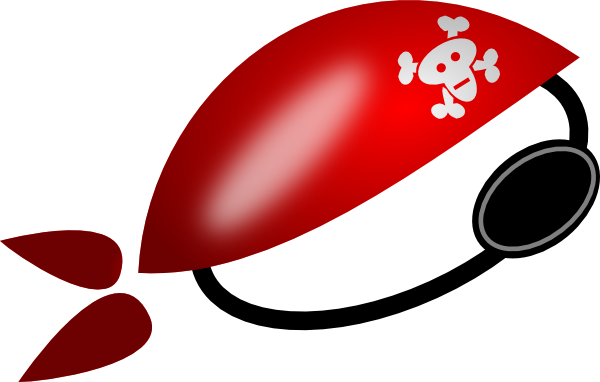 Pirate Clip Art At Clker - Pirate Eye Patch Clipart (600x382)