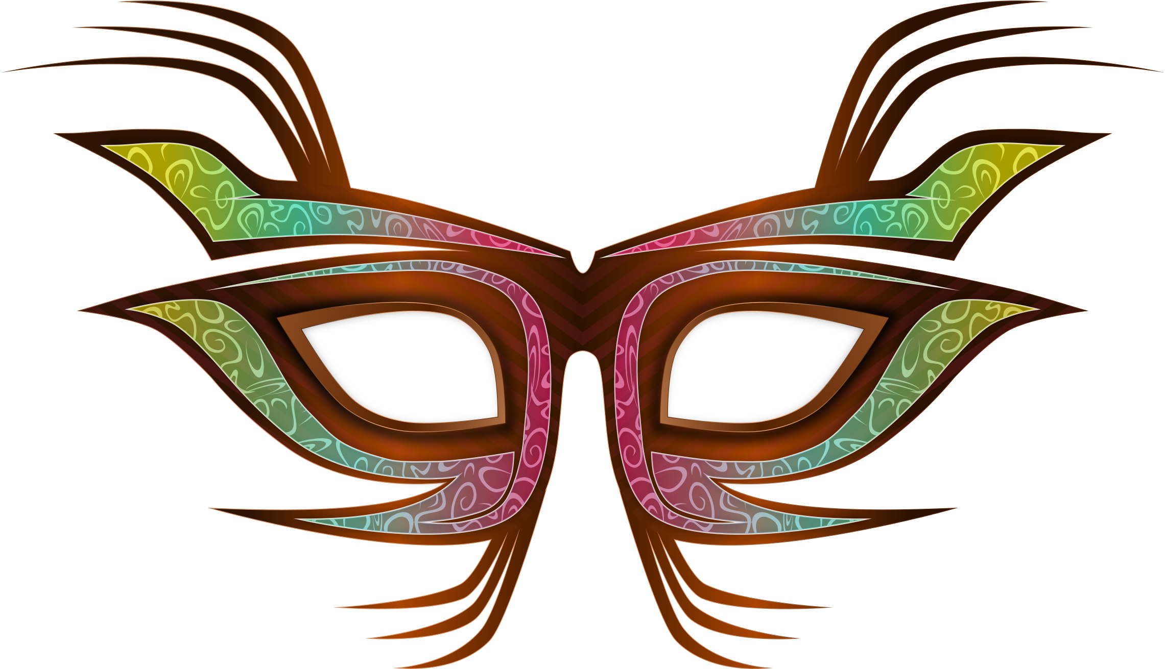Download - Party Mask Clip Art (2400x1446)