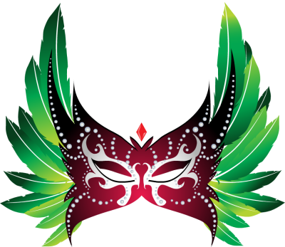 Carnival Face Masks Clipart - Brazil Carnival Mask Clipart (400x347)