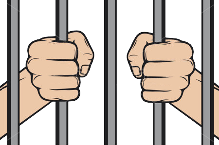 Jail, Prison Png - Jail Bars With Hands (450x298)