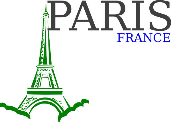 Paris France Clip Art - Eiffel Tower Clip Art (600x429)