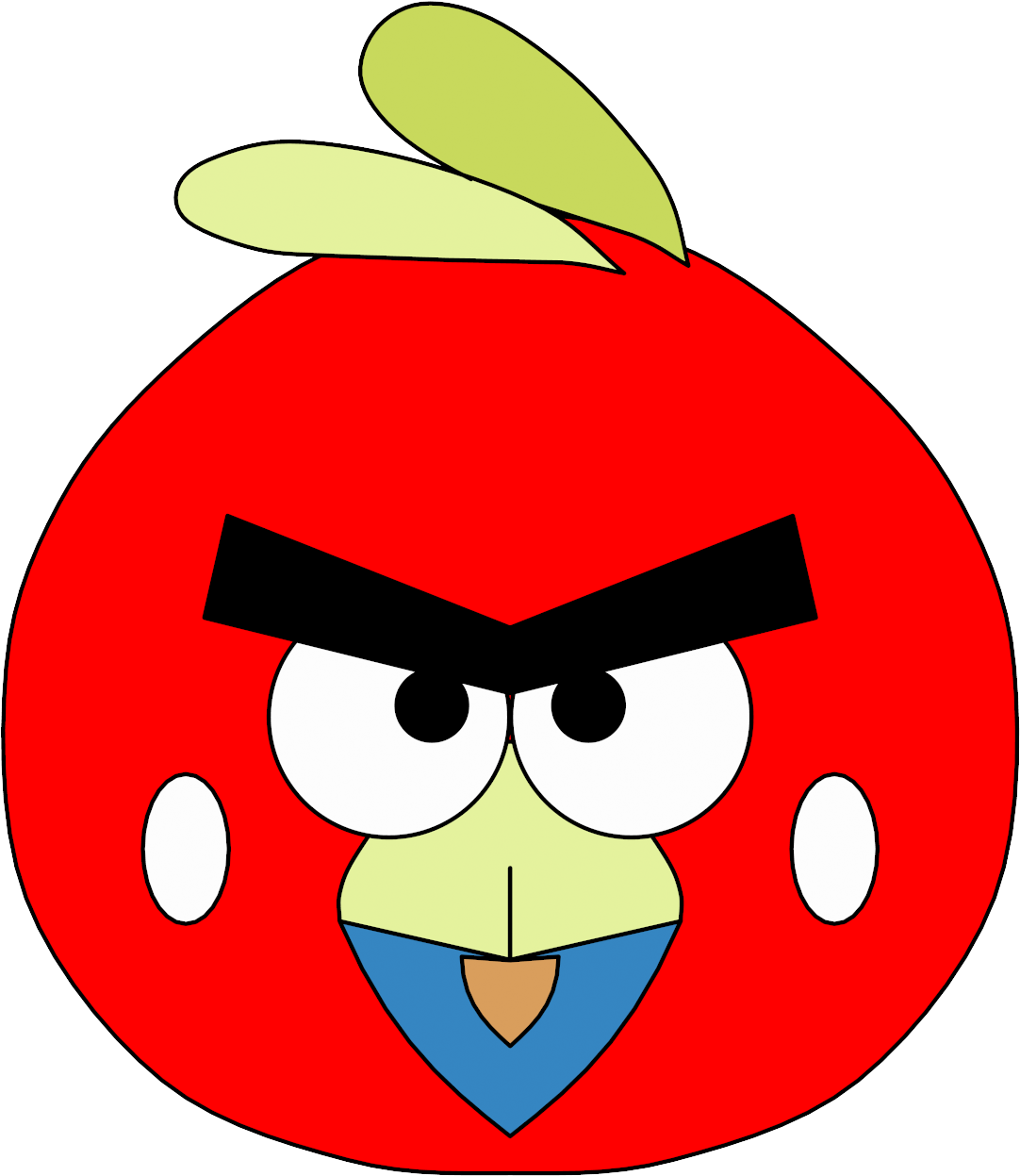 Big Bird Face Clip Art, Big Bird Face Clipart, Bird - Clip Art (1105x1270)