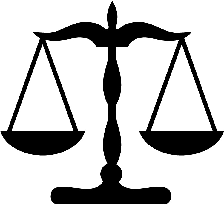 Symbol Lawyer Justice Clip Art - Scales Of Justice Clip Art (750x688)