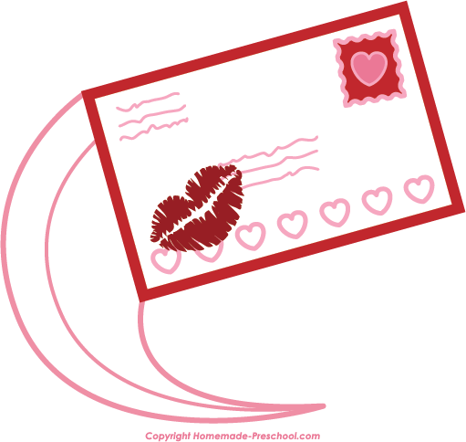 Valentine ' S Mail Clipart - Valentine Mail Clip Art (511x484)