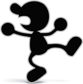 Game & Watch - Super Smash Bros Mr Game And Watch (412x393)