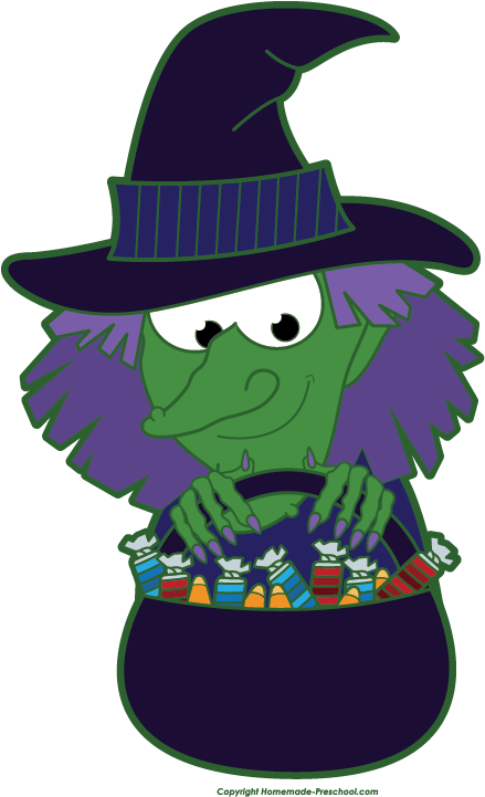Free Witch Clip Art - Witch Candy Clipart (439x721)