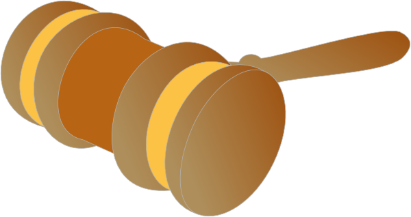 Justice Gavel Color Clip Art - Clip Art (600x318)