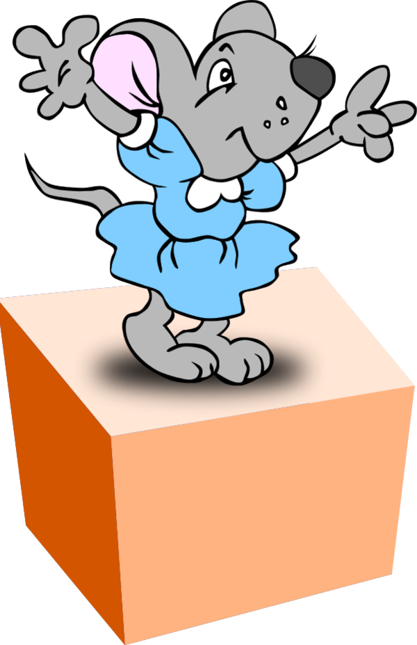 On Clipart - Cute Mouse Ornament (round) (600x927)