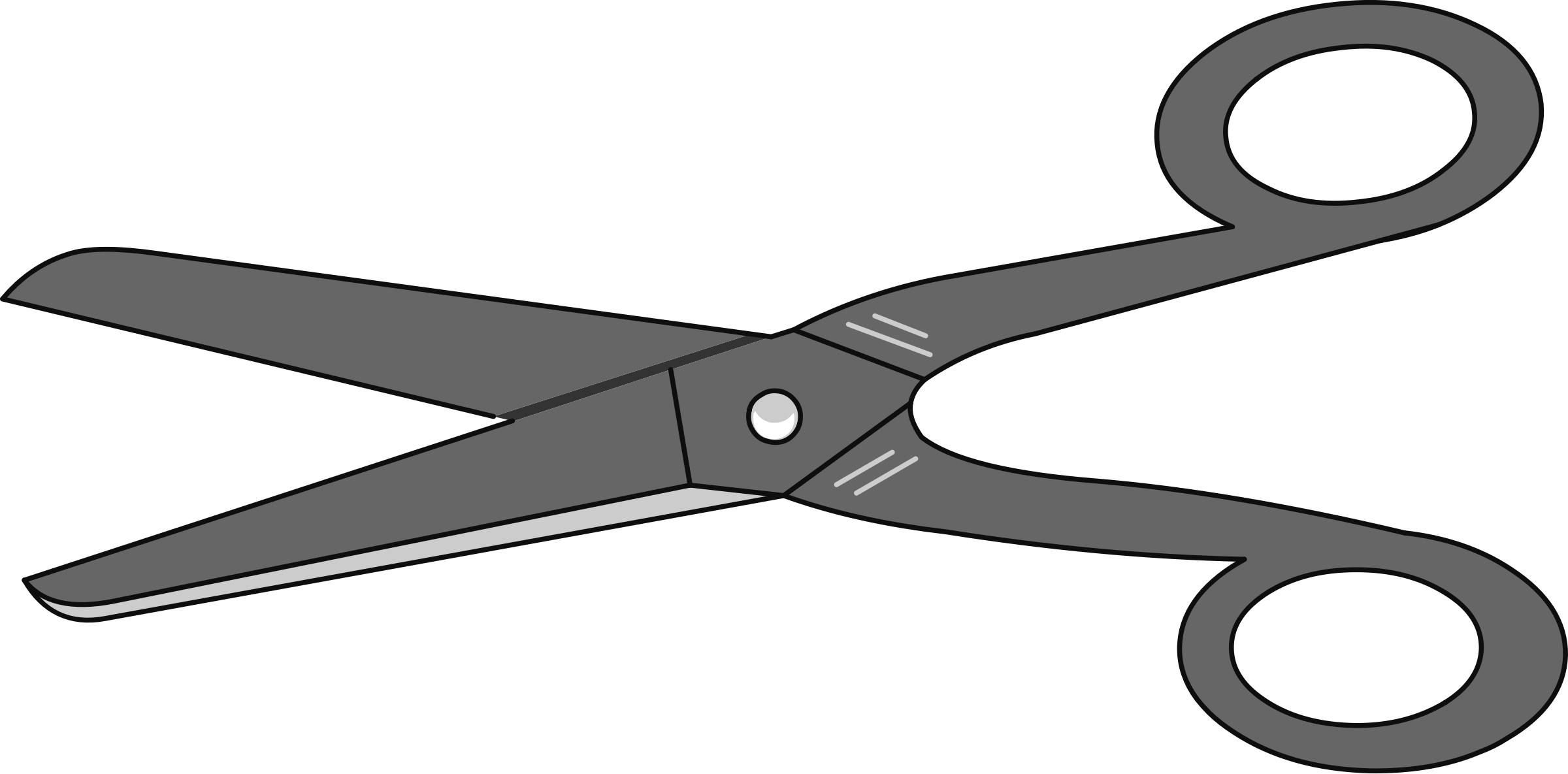 Scissors Clip Art - Scissors Clipart (2400x1185)