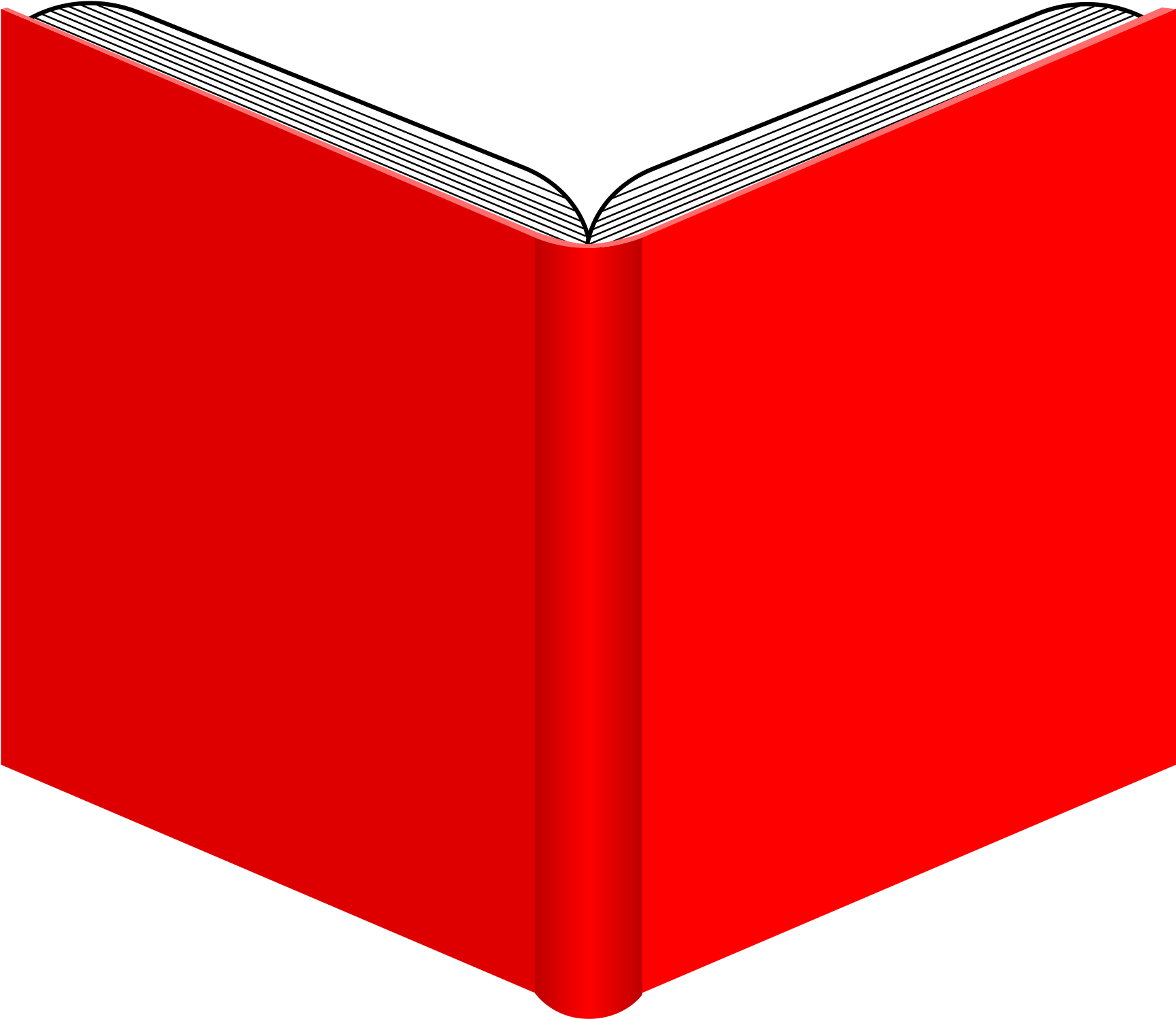 Red Clipart Open Book - Open Book Back Png (2400x3394)