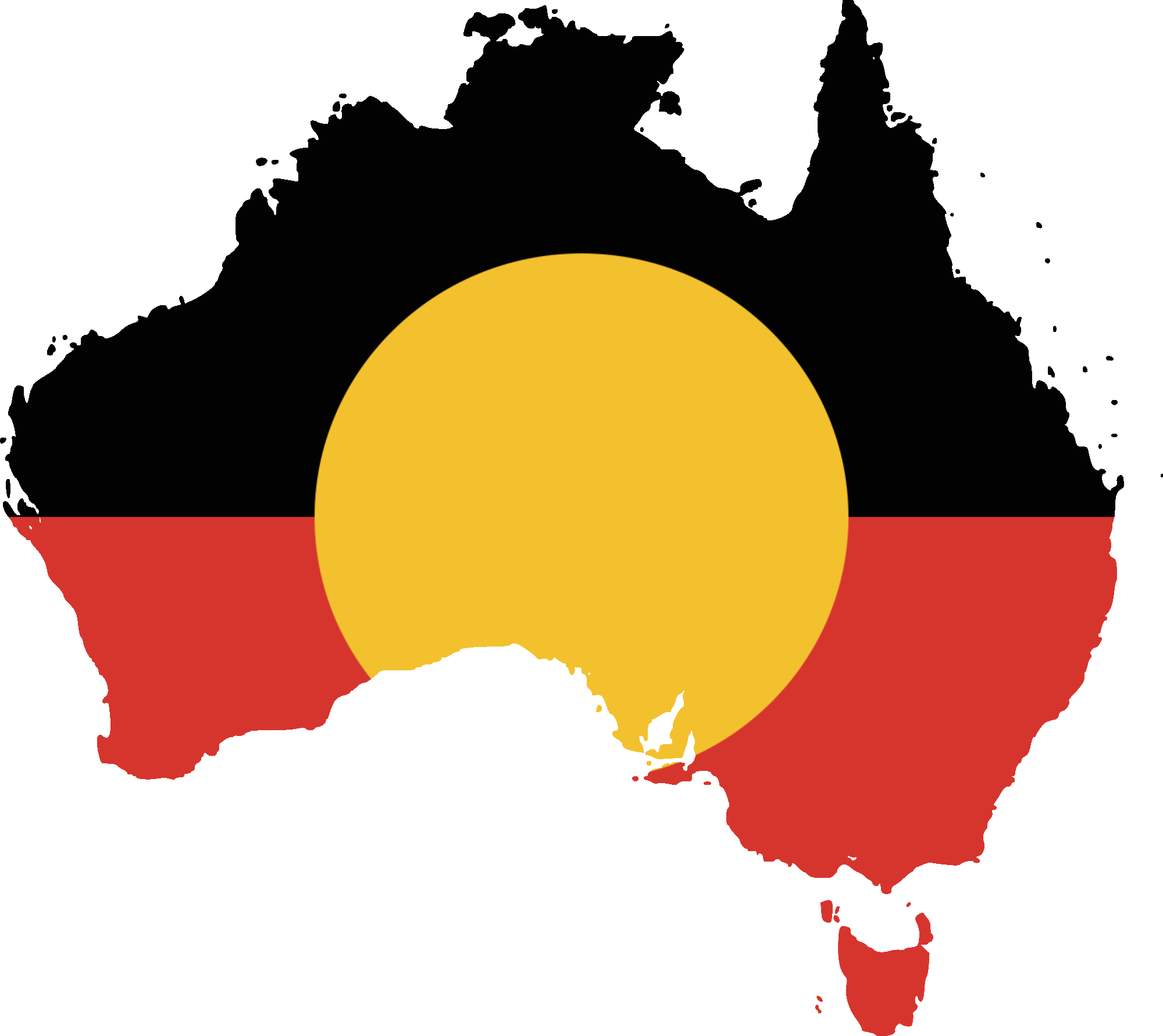 67 Australia Clipart Clipart Fans - Australia With Aboriginal Flag (2000x1782)