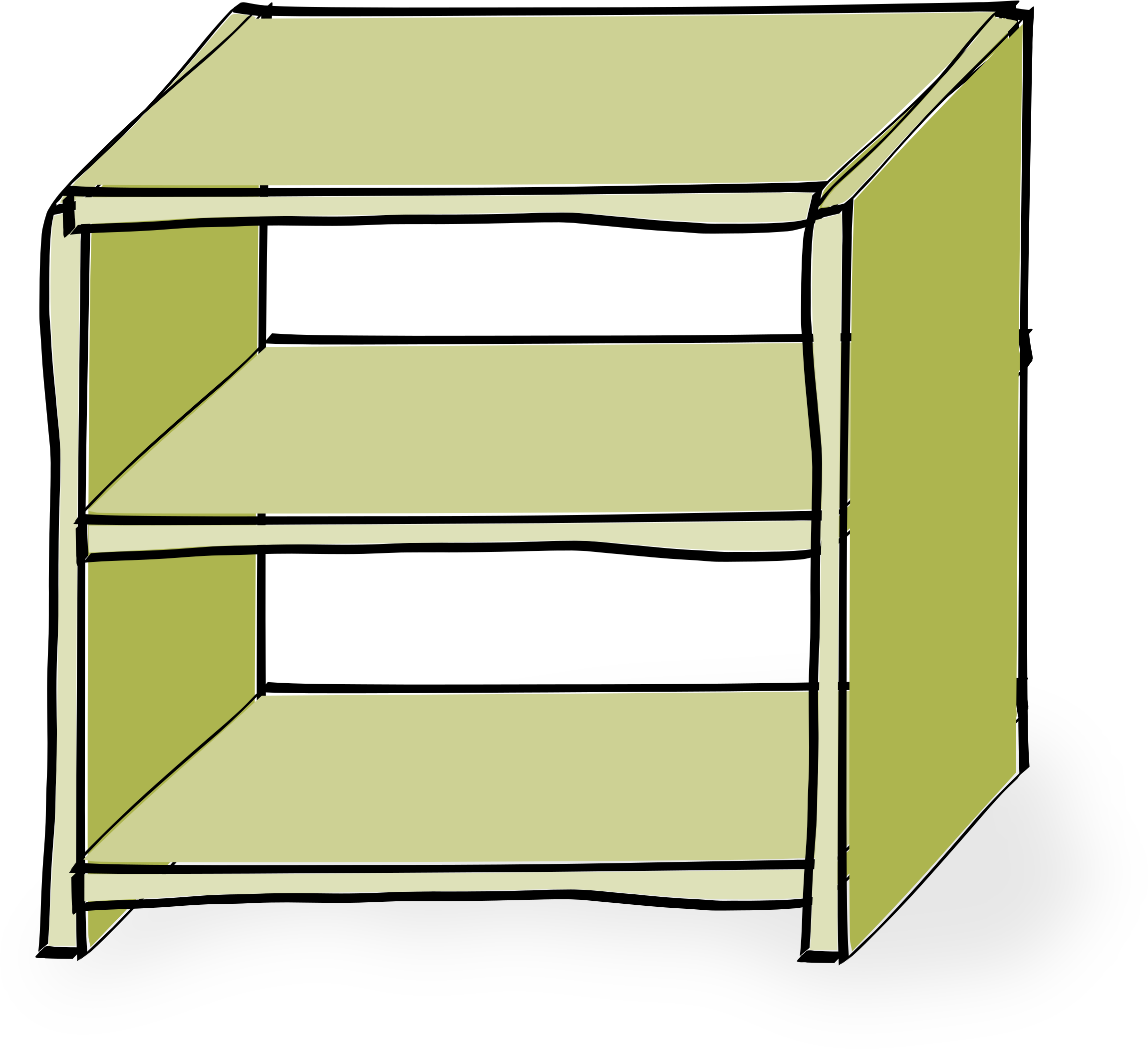 Comic-style Shelves - Shelves Clipart (2400x2132)