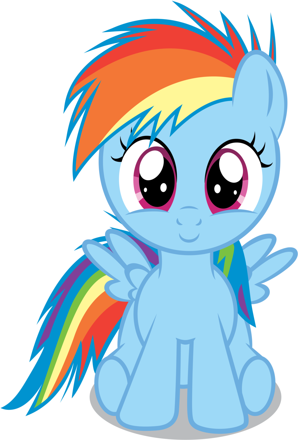 Pony Clipart Friendship Is Magic - Mlp Rainbow Dash Filly (1024x1436)