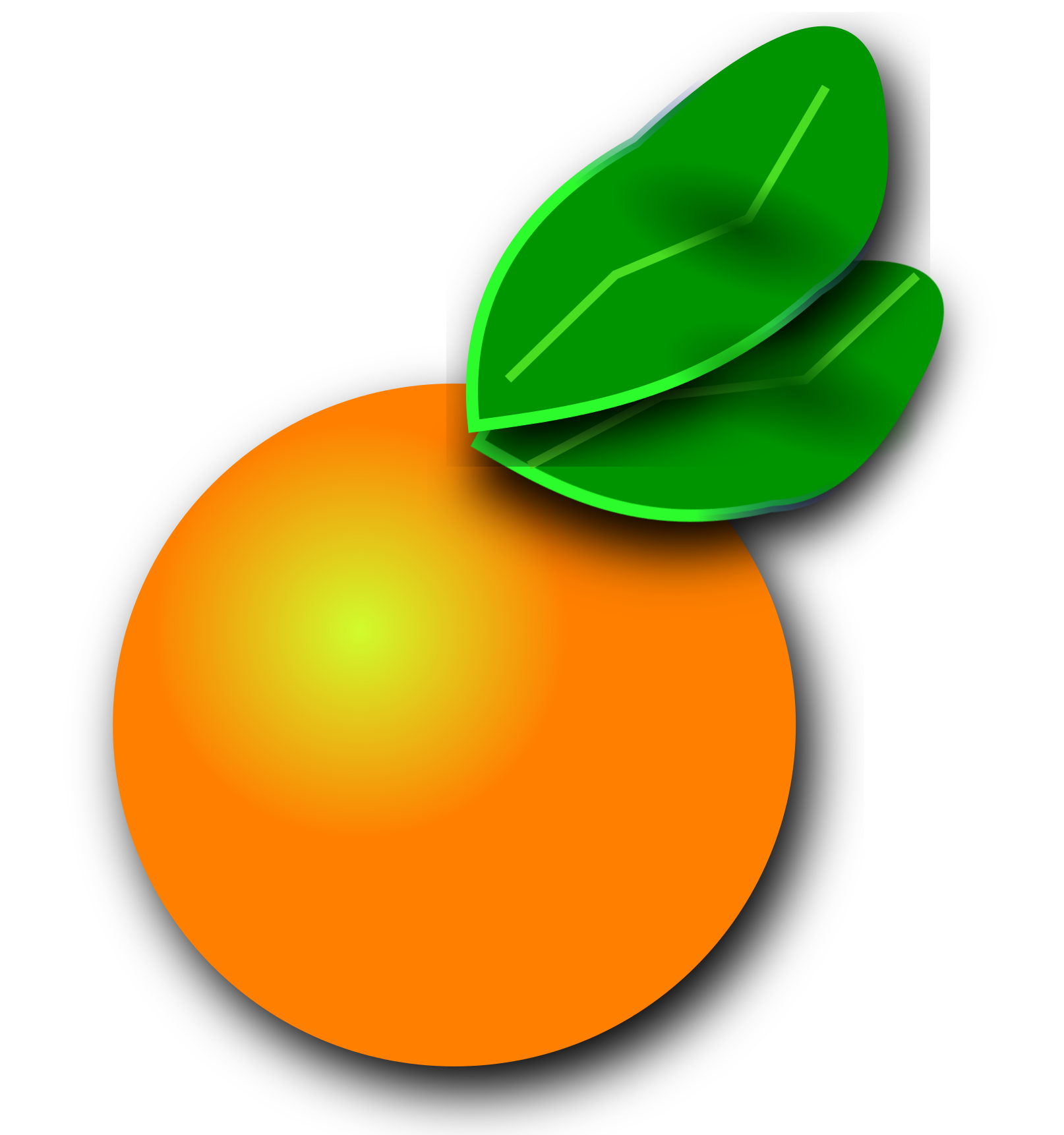 Big Image - Clip Art Citrus Leaf (1697x2400)