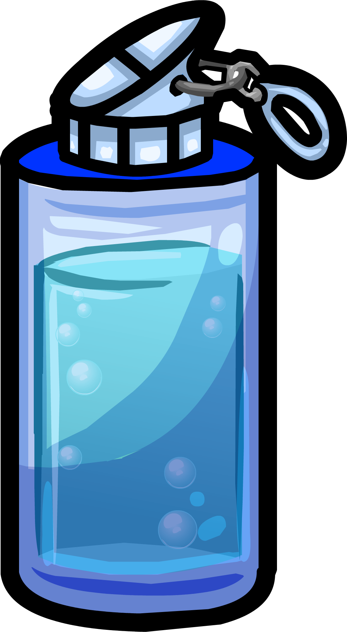 Blue Water Bottle Icon - Reusable Water Bottle Clipart (1130x2055)