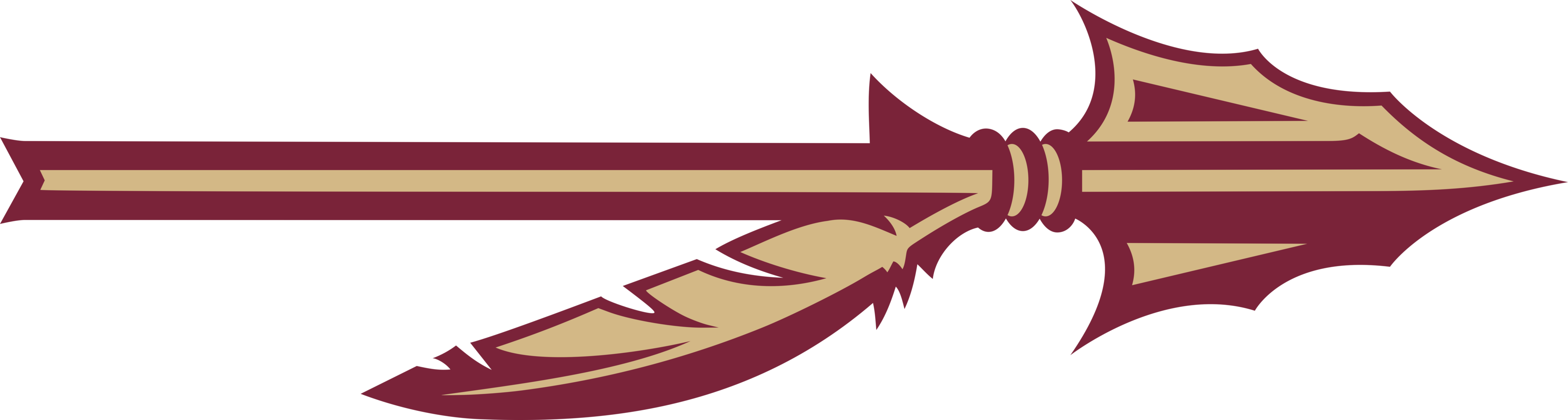 Florida State Seminoles Spear Logo Clipart - Florida State Seminoles Spear (3730x1000)
