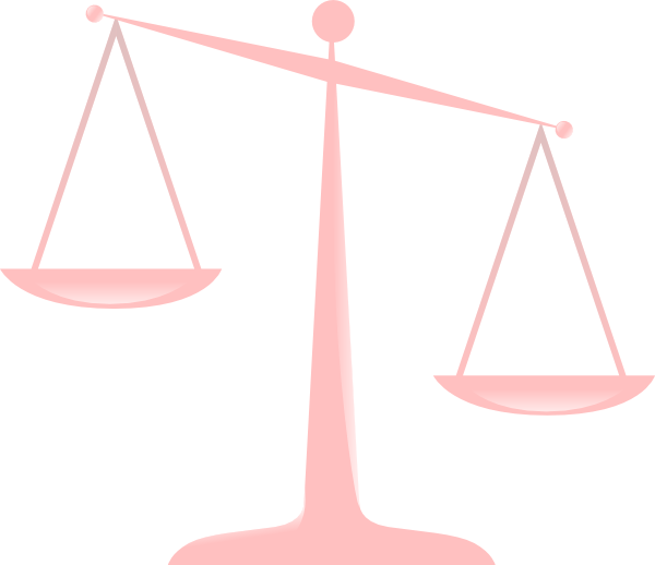 Transparent Scales Of Justice Clip Art At Clker - Scales Of Justice Clip Art (600x518)