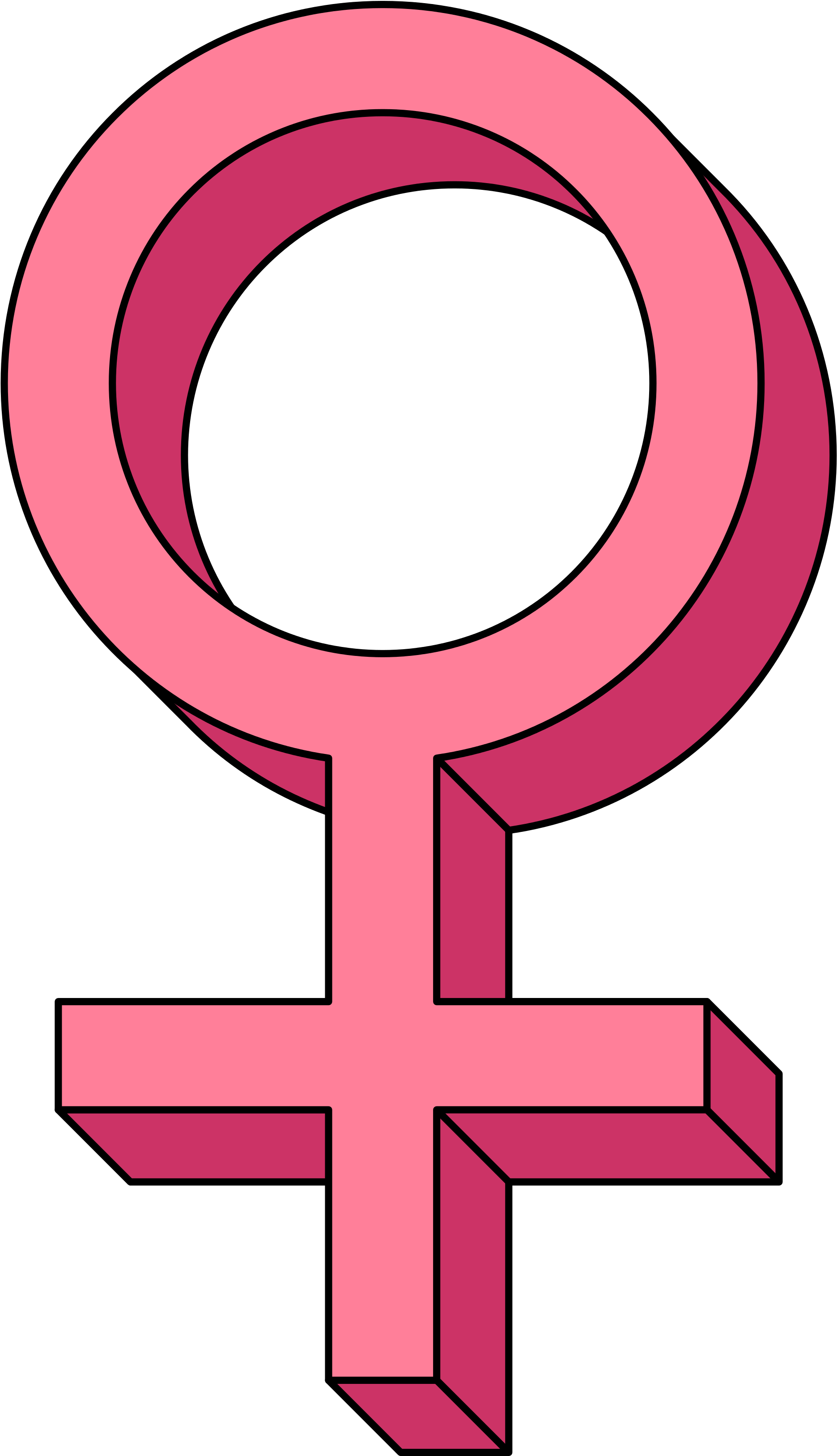 Female Venus Symbol Clipart - Female Sign (2000x3333)