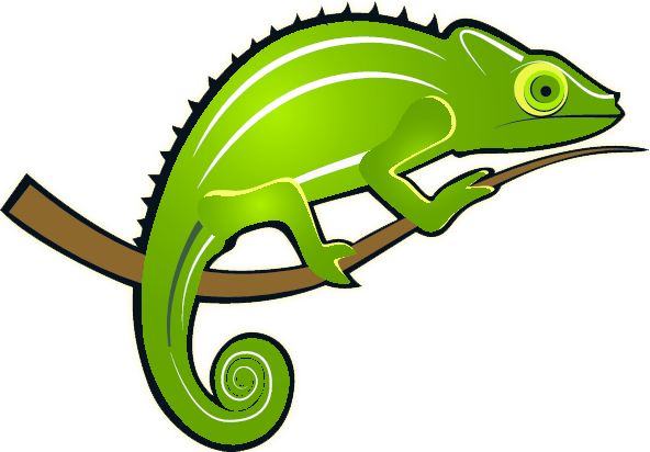 Free Chameleon Clip Art - Chameleon Clipart (592x412)
