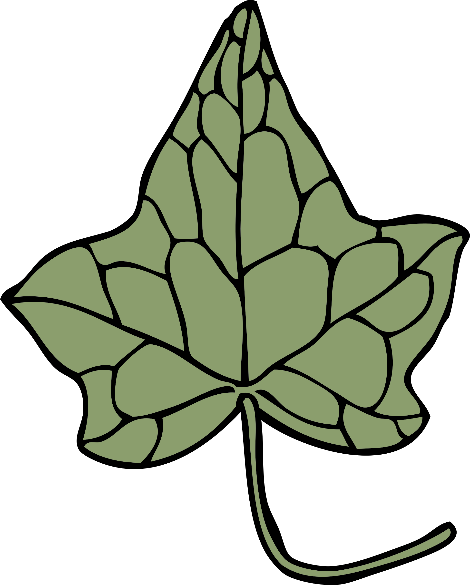 Big Image - Ivy Leaf Clip Art (1928x2400)
