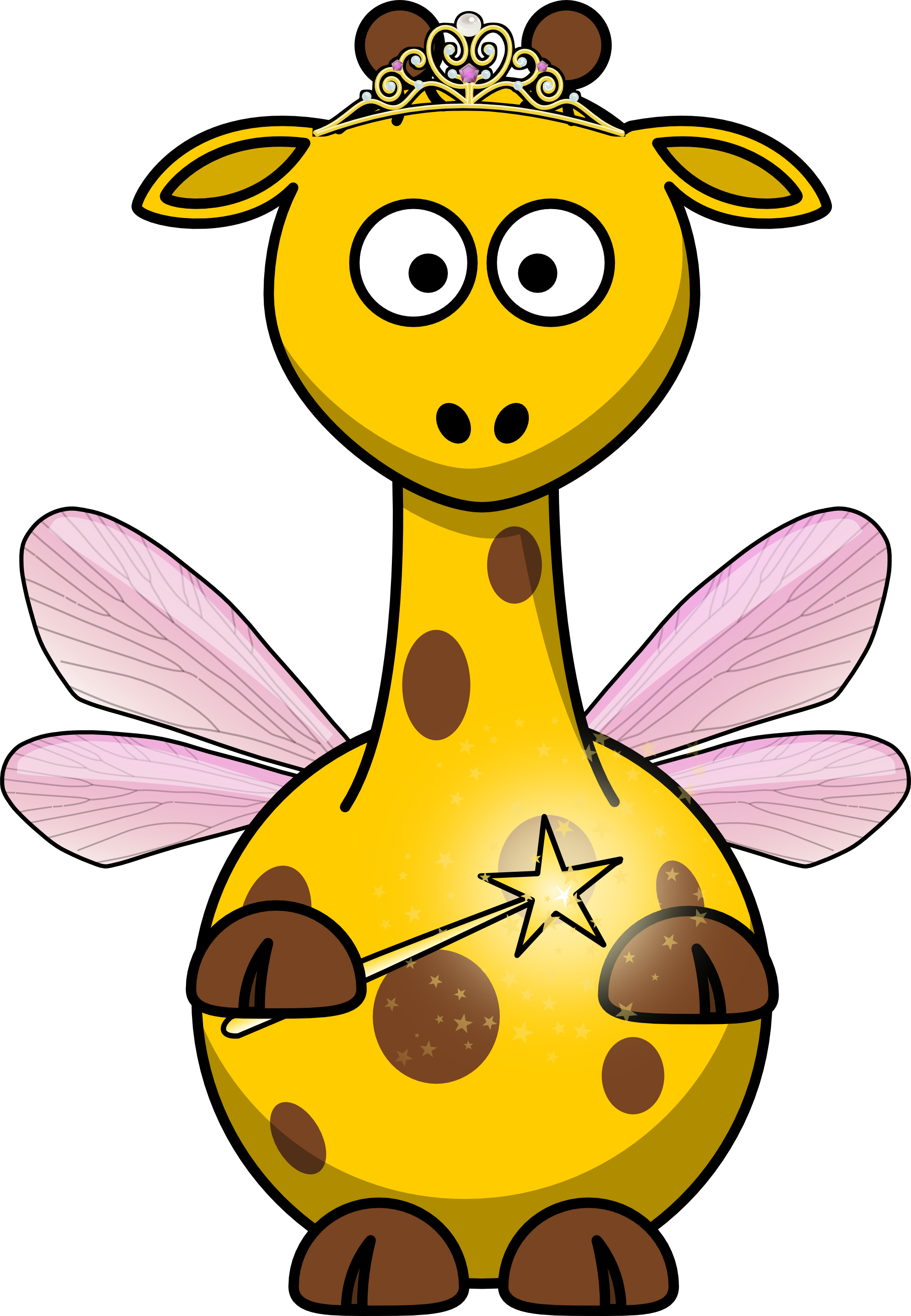 Giraffe Fee 555px - Funny Cartoon Giraffe (1969x2844)