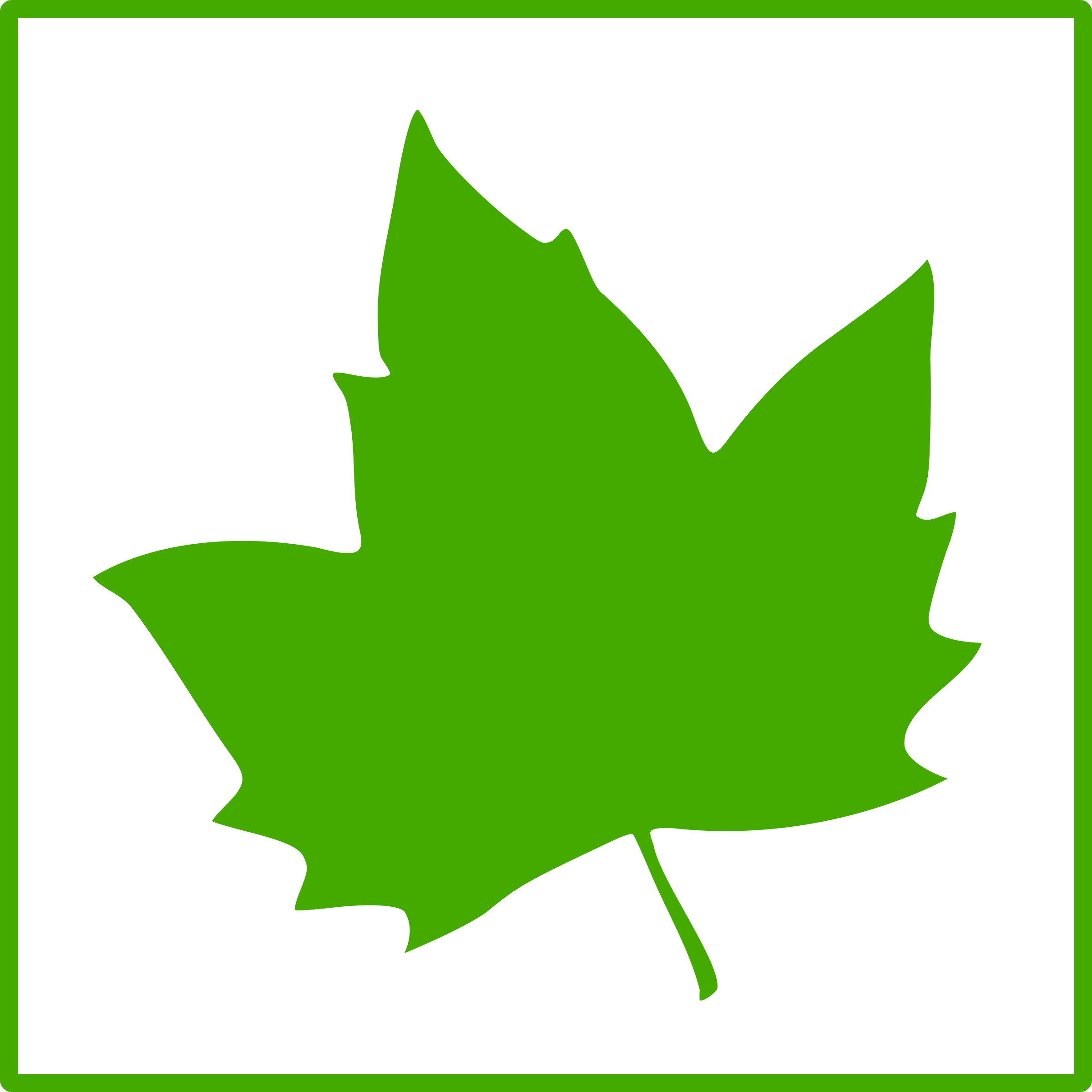 Green Leaf Icon Clip Art At Clker - Green Maple Leaf Icon (2400x2400)