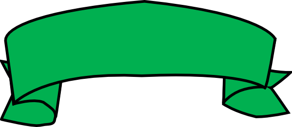 Green Banner Government Clip Art - Green Ribbon Banner Clipart (600x261)