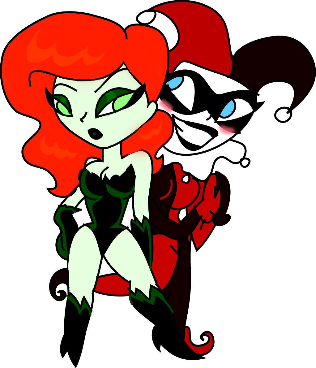 Poison Ivy Harley Quinn By Purfectprincessgirl - Cartoon Characters Poison Ivy And Harley Quinn (1022x1189)