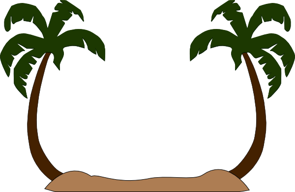 Tropical Scene With Moon Same Sex Event Wedding Cake (600x391)