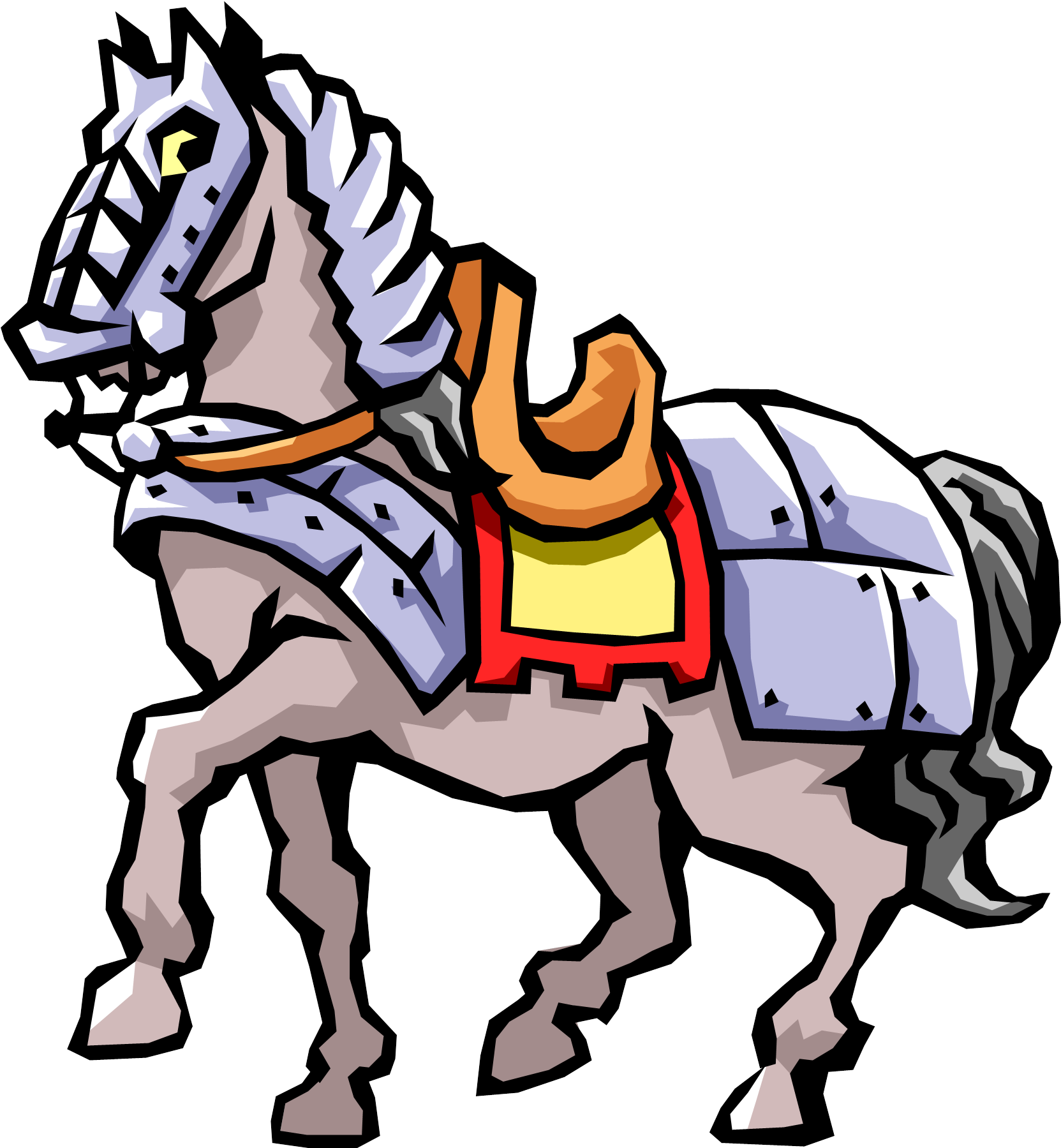 Government - Knight's Horse Clipart (1674x1822)