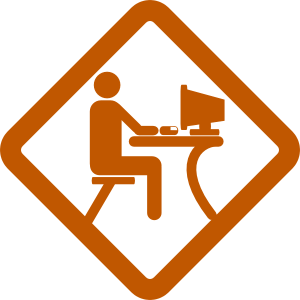 Man Working Clip Art At Clker - Caution! Drone At Work: A Workplace Adult Coloring (600x600)