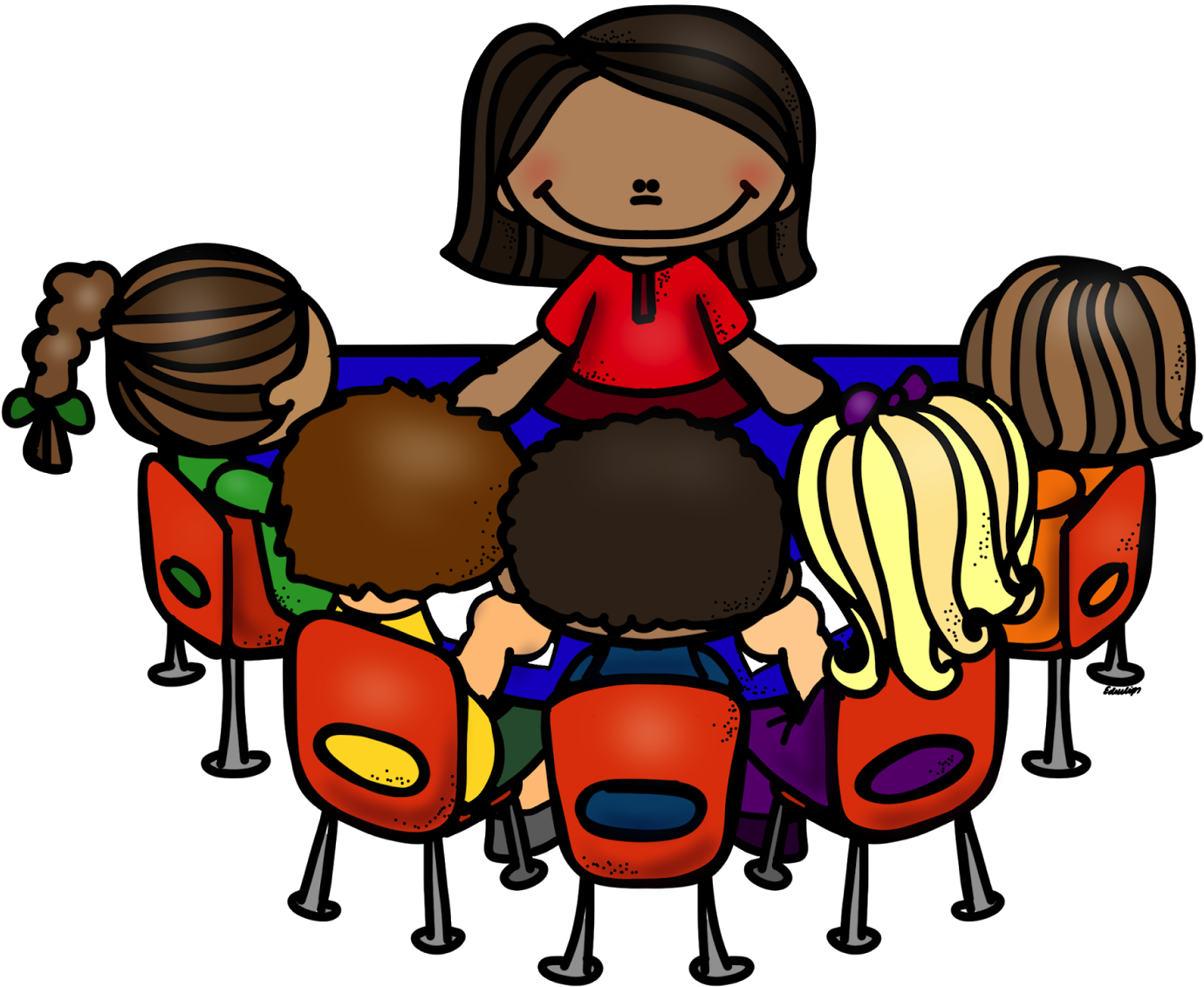 Reading Group Cliparts - Teacher Table Clip Art (1600x1200)