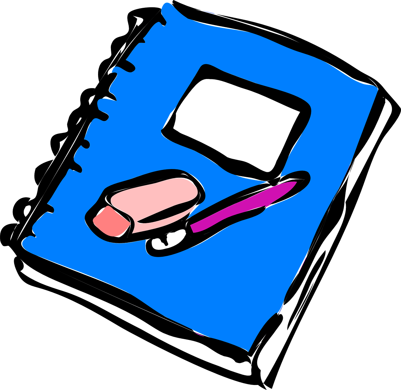 Bobook Clipart School Work - Notebook Clip Art (1280x1244)
