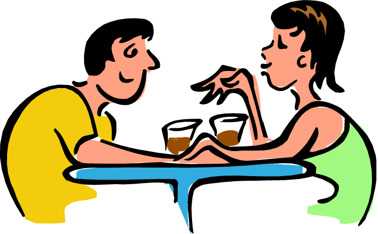 Student - Husband And Wife Talking Clipart (750x465)