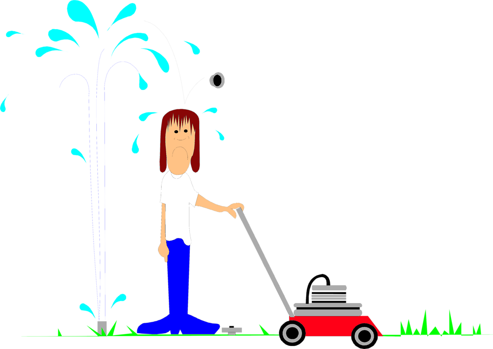 Free Stock Photos - Sprinkler Leak Clipart (958x679)