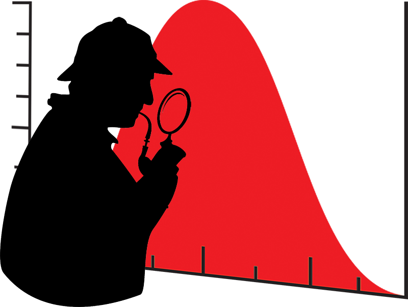 Sherlock Holmes And The Bell Curve - Sherlock Holmes Silhouette (800x603)