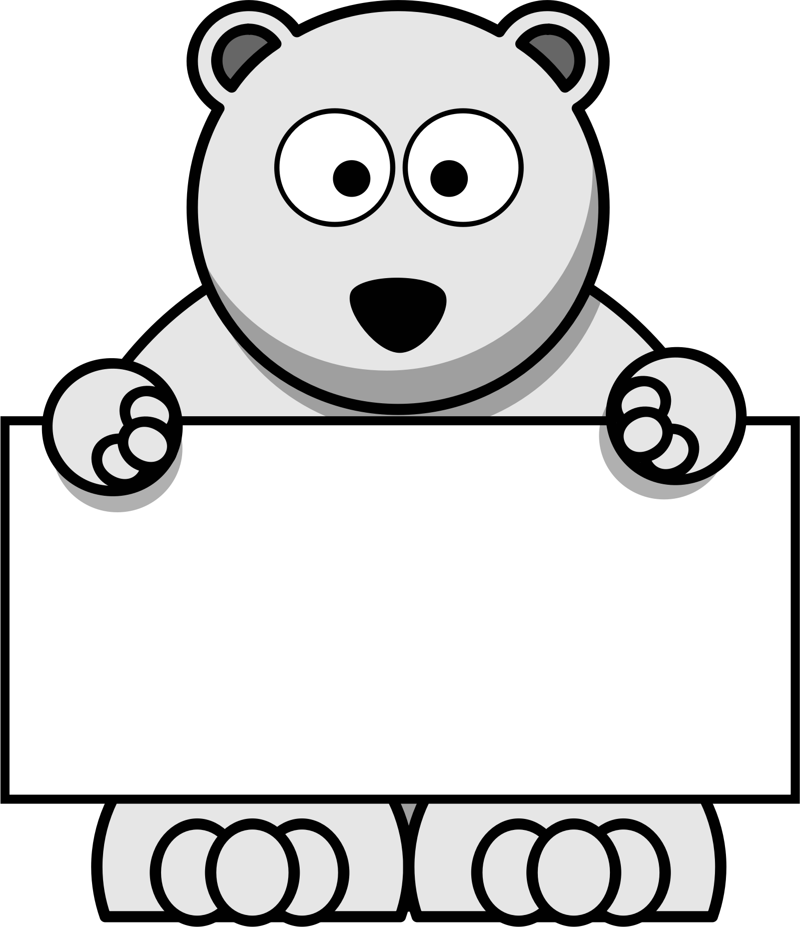 Polar Bear American Black Bear Giant Panda Clip Art - Polar Bear American Black Bear Giant Panda Clip Art (1599x1853)