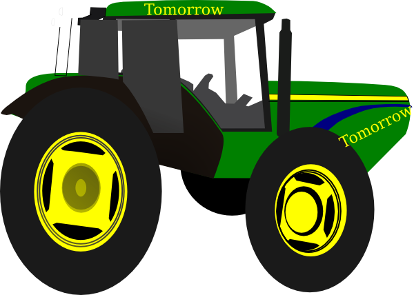 Green Tractor Tomorrow Clip Art At Clker - Tractor Clip Art (600x428)