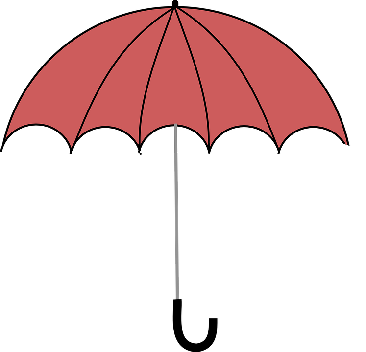 Umbrella Clipart Coral - Umbrella Clipart (747x720)