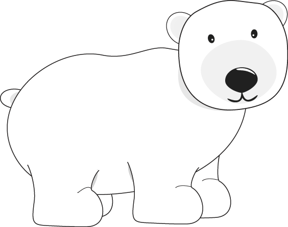 Polar Bear - Clip Art Polar Bear (564x446)