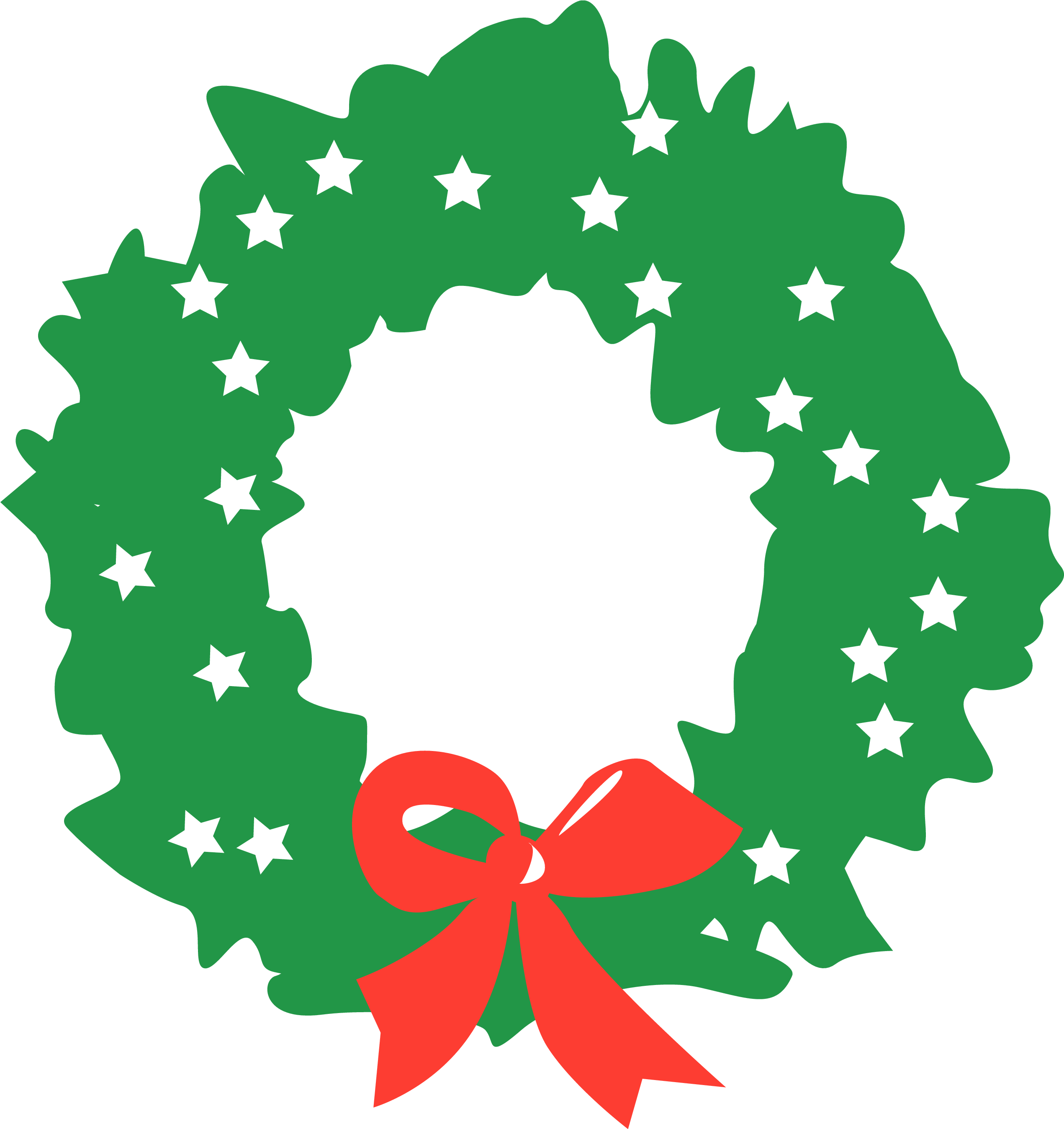 Holiday Wreath - Wreath Clipart (2550x2696)